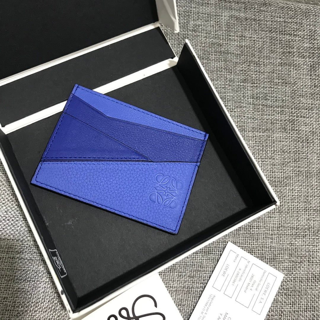 Loewe Plain Card Holder 多色拼接皮革卡包