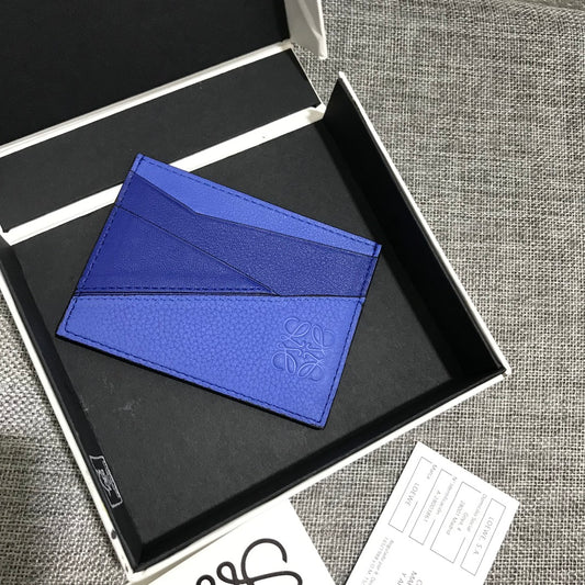 Loewe Plain Card Holder 多色拼接皮革卡包