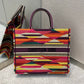 Dior Book Tote-大號41.5cm-彩色條紋