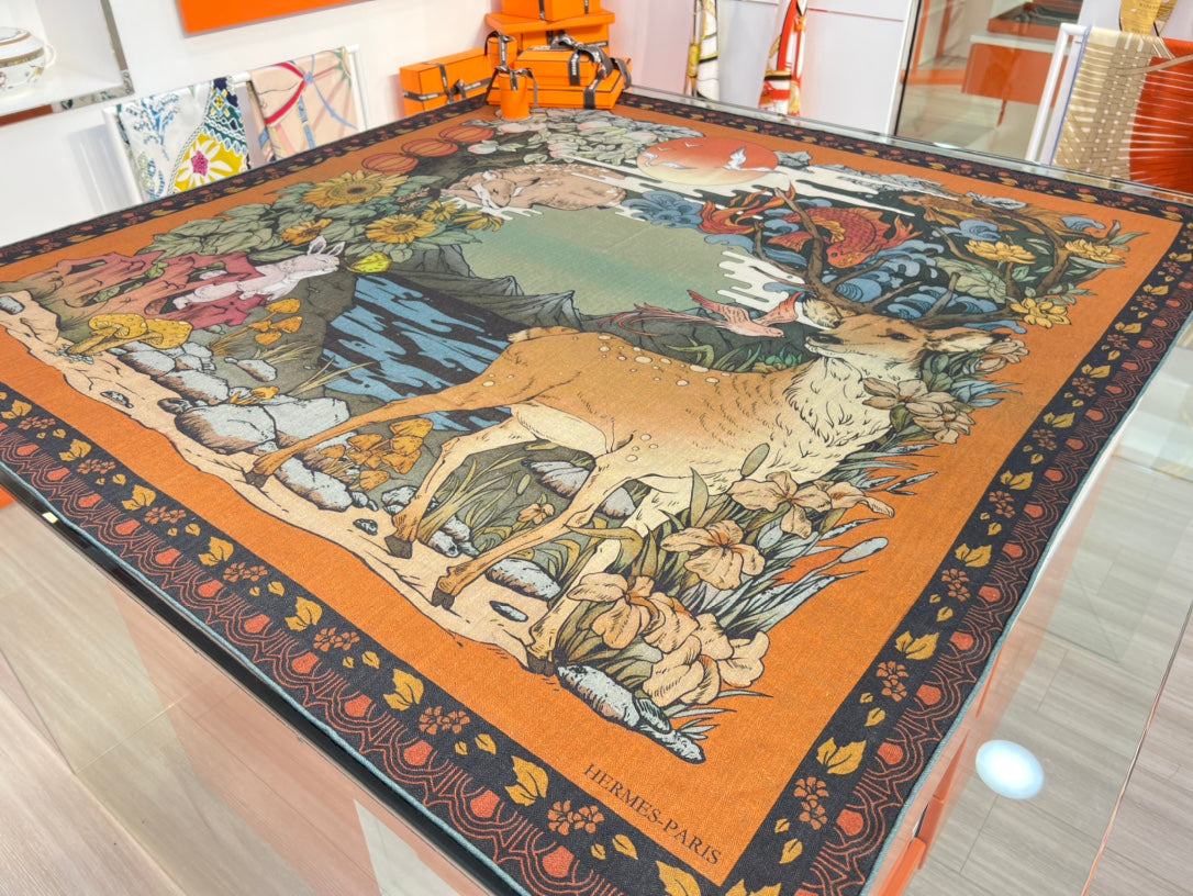 小愛款-雙面絲絨大方巾 140cm