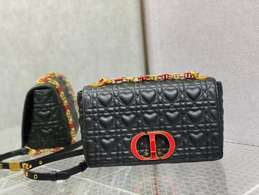 Dior-Caro 愛心七夕系列 中號 黑色