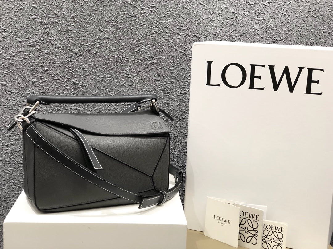 羅L威-Puzzle bag 顆粒紋 小號