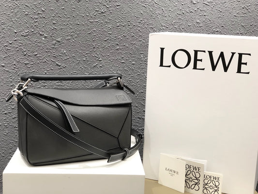 羅L威-Puzzle bag 顆粒紋 小號