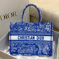迪D家 Book Tote-中號36.5cm藍老虎