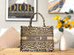 Dior Book Tote-小號36.5cm-豹紋刺繡