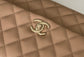 Chanel coco handle CF 小號-杏色牛皮-香檳金扣