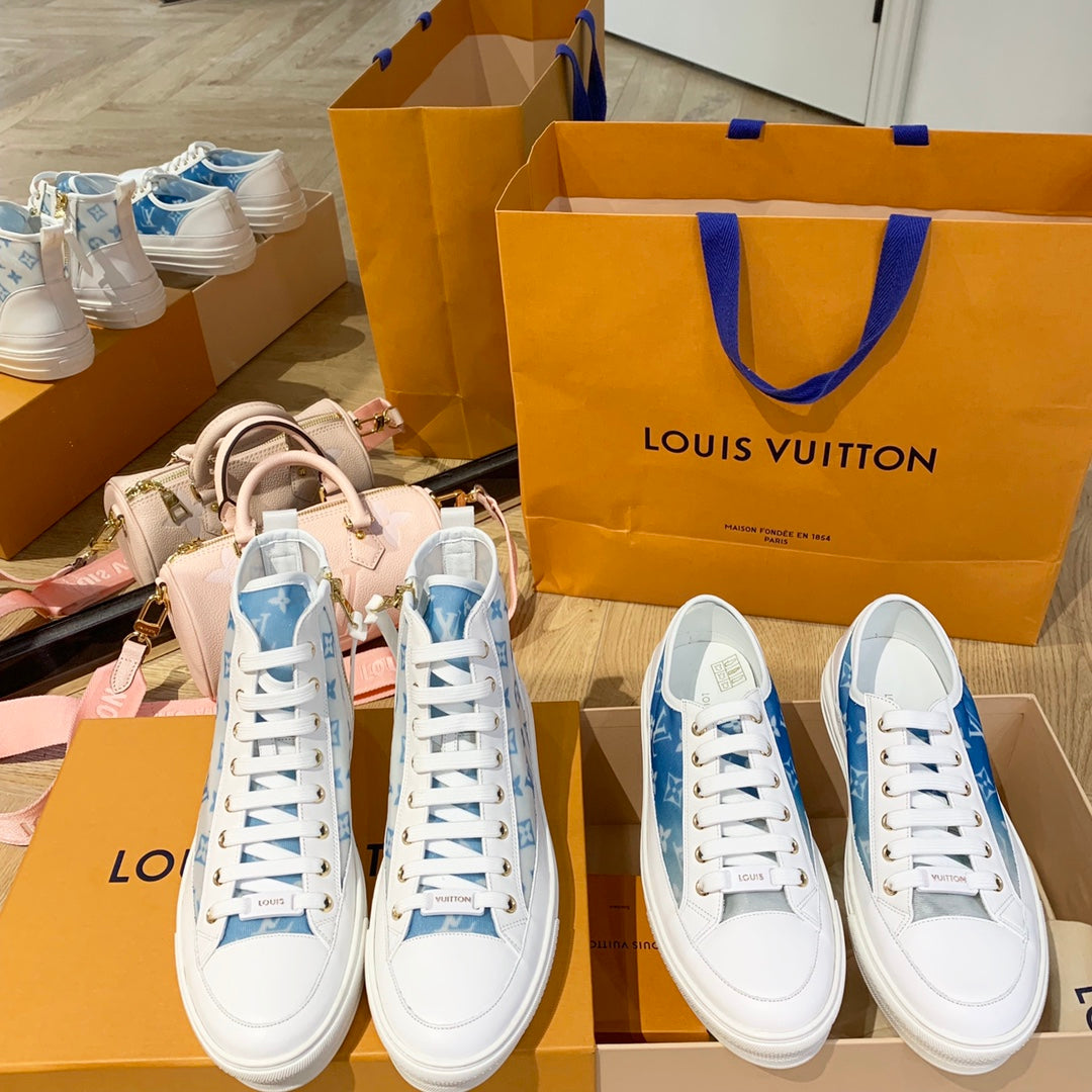 LV鞋-LV Charlie 2022春 高筒 藍色