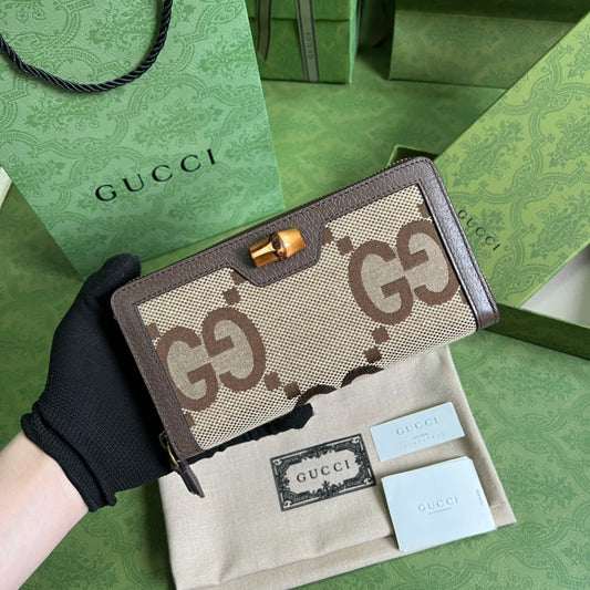 Gucci 竹節拉鍊長夾