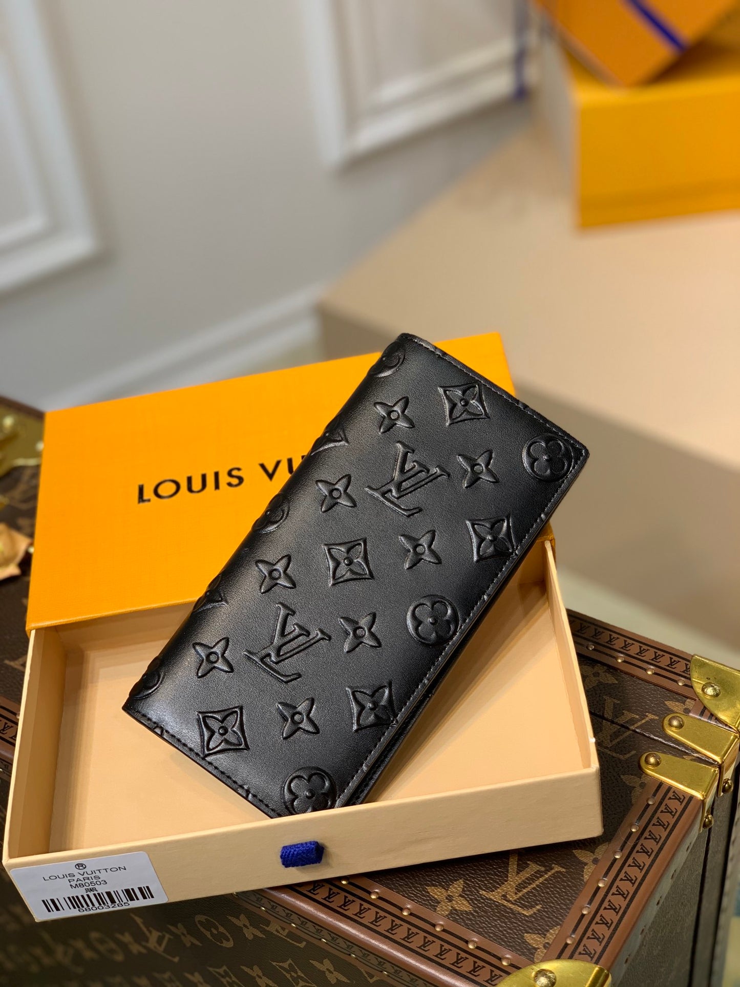 LV M80503黑BRAZZA 對開長夾 男款