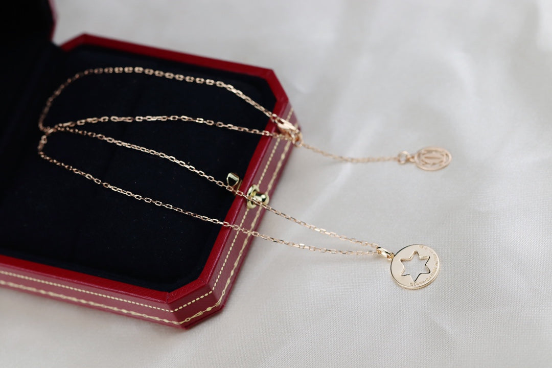 Cartier 六角星雙面項鍊