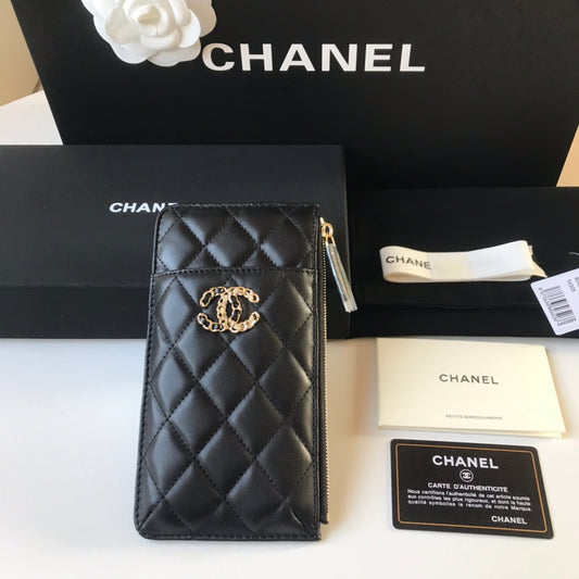 Chanel 拉鍊長夾卡包-扁長夾