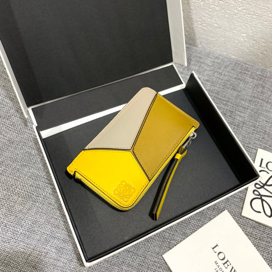 Loewe 拉鍊拼接卡包
