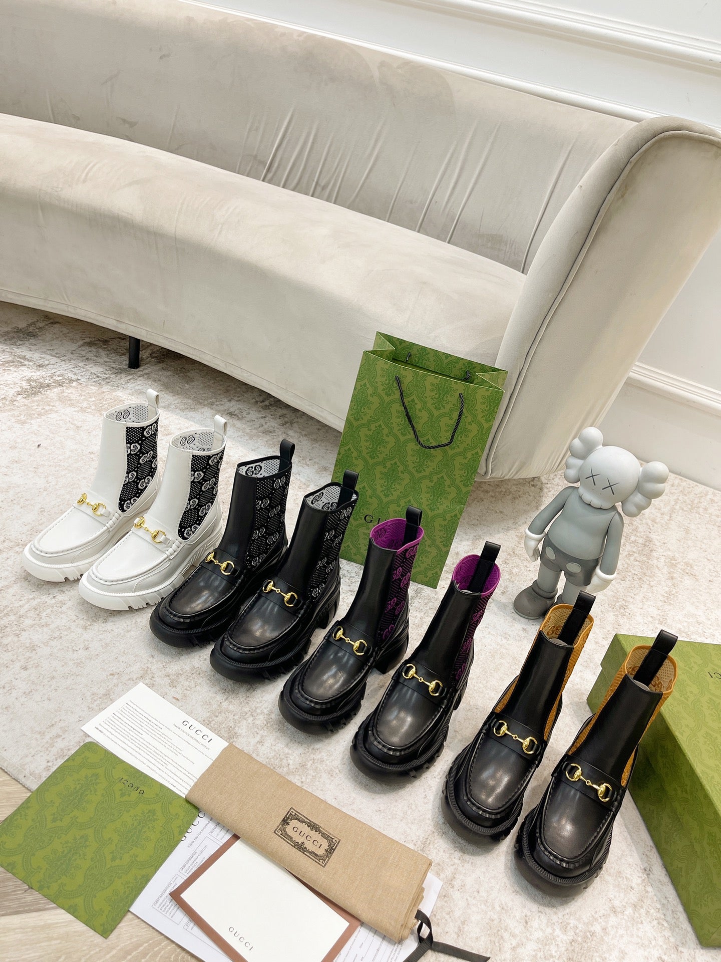 古G家-22SS 鬆緊帶切爾西樂福短靴