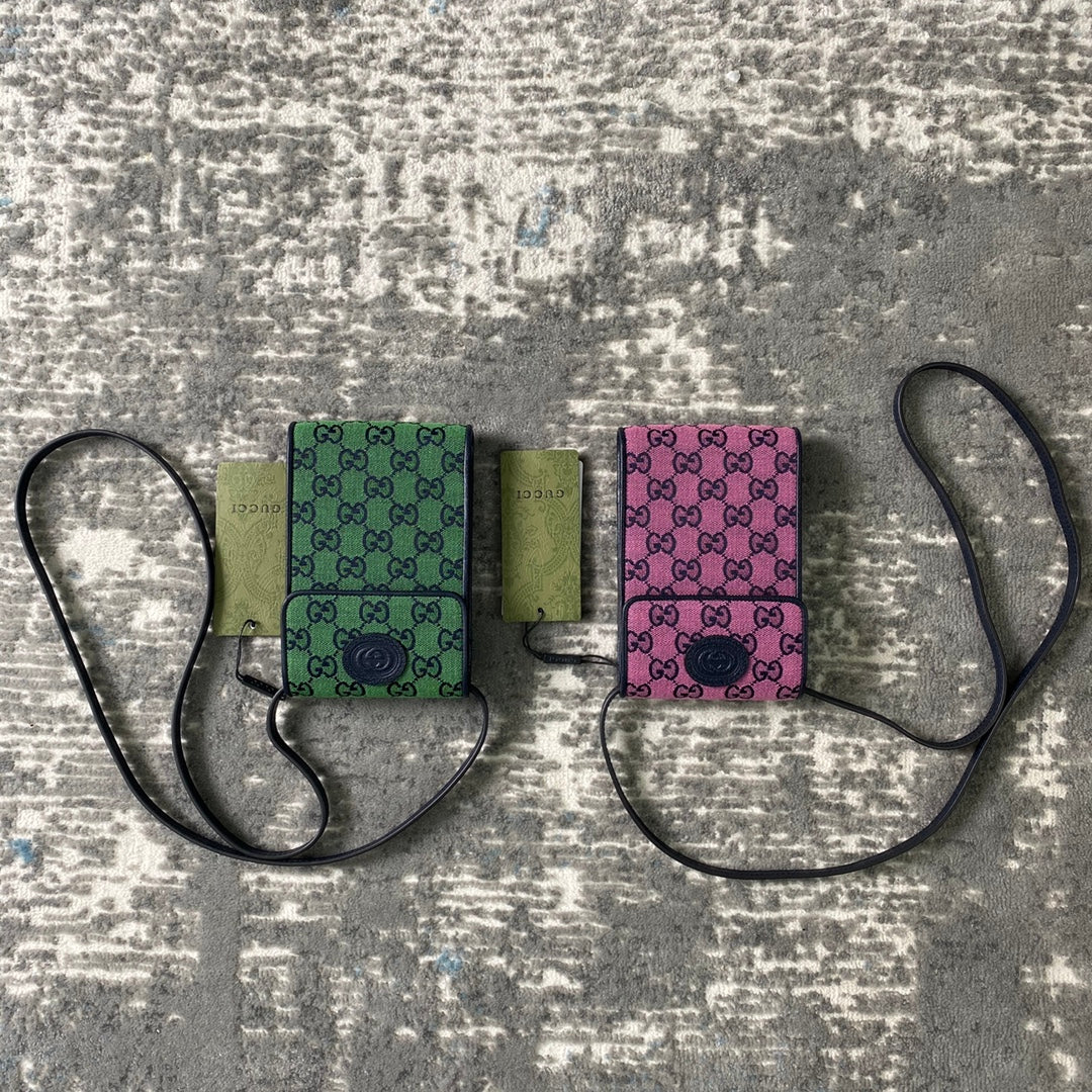 古G家-Marmont系列手機包-粉紫 11.5*18*3.5cm
