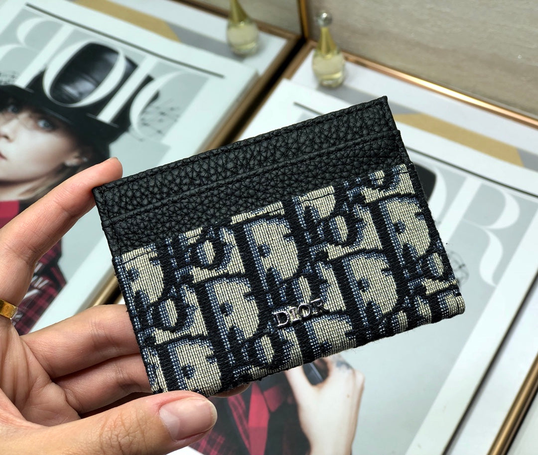 Dior 帆布老花卡包