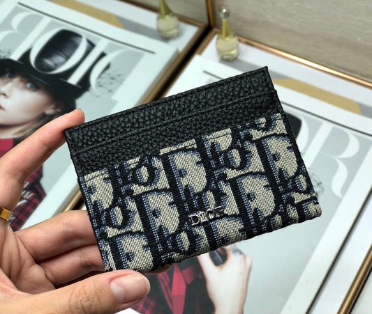 Dior 帆布老花卡包
