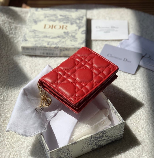 Dior Lady Dior 藤格紋卡包