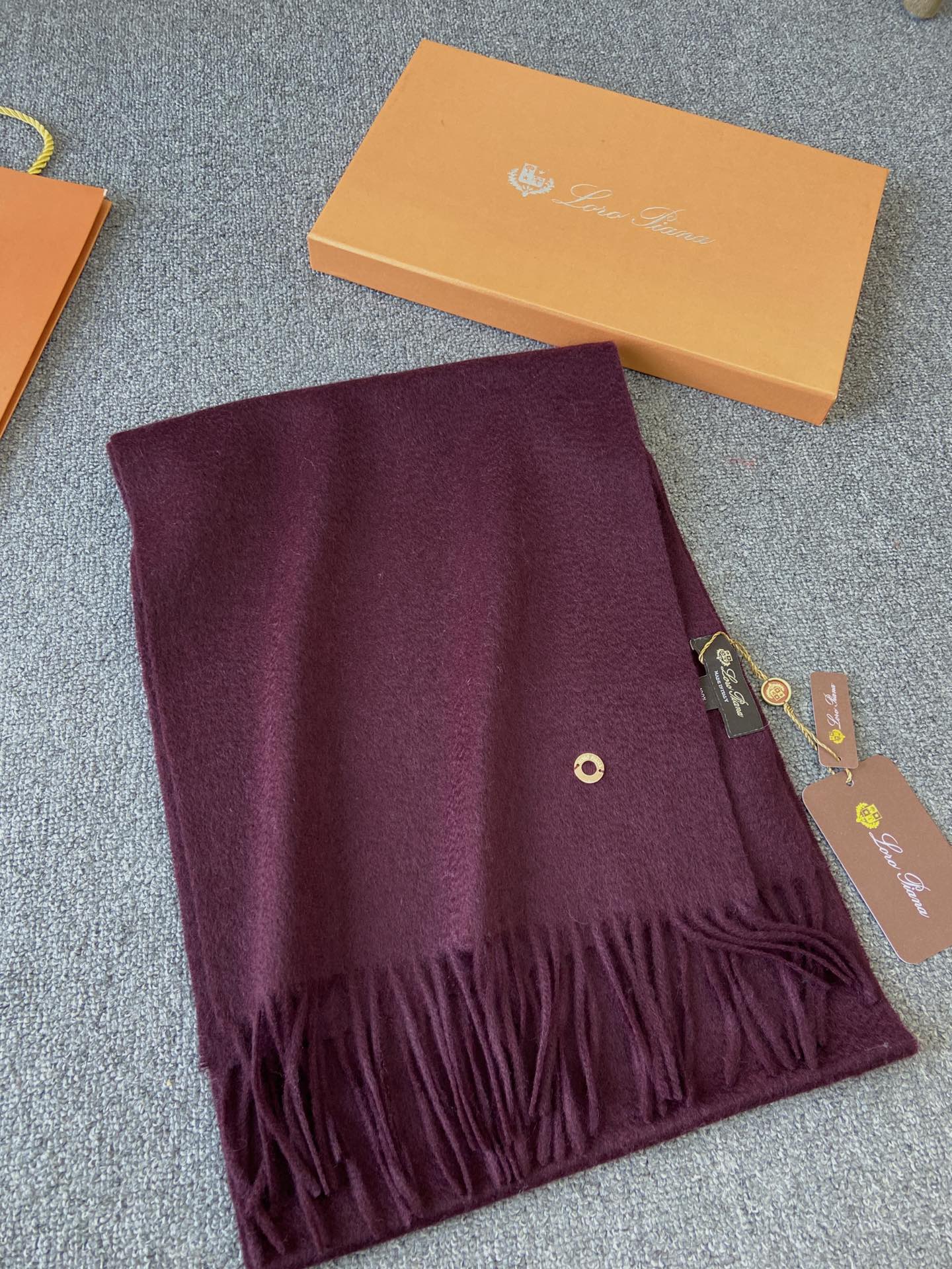 L-Piana-水波紋羊絨圍巾-100%山羊絨 30*180cm