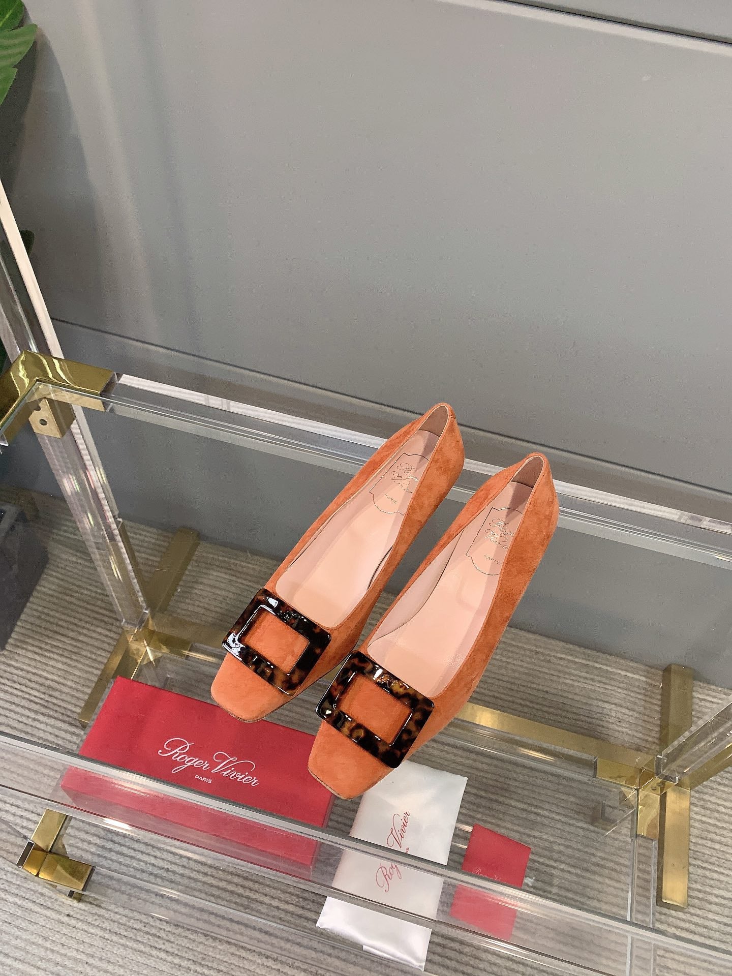 Roger Vivier Belle玳瑁扣方頭鞋