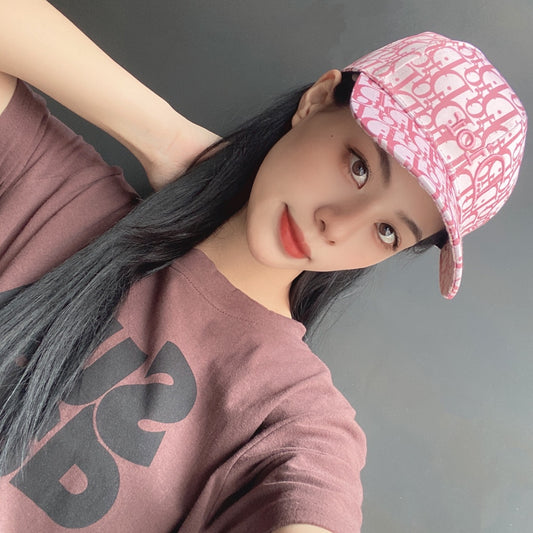 迪D家-滿版老花 刺繡棒球帽