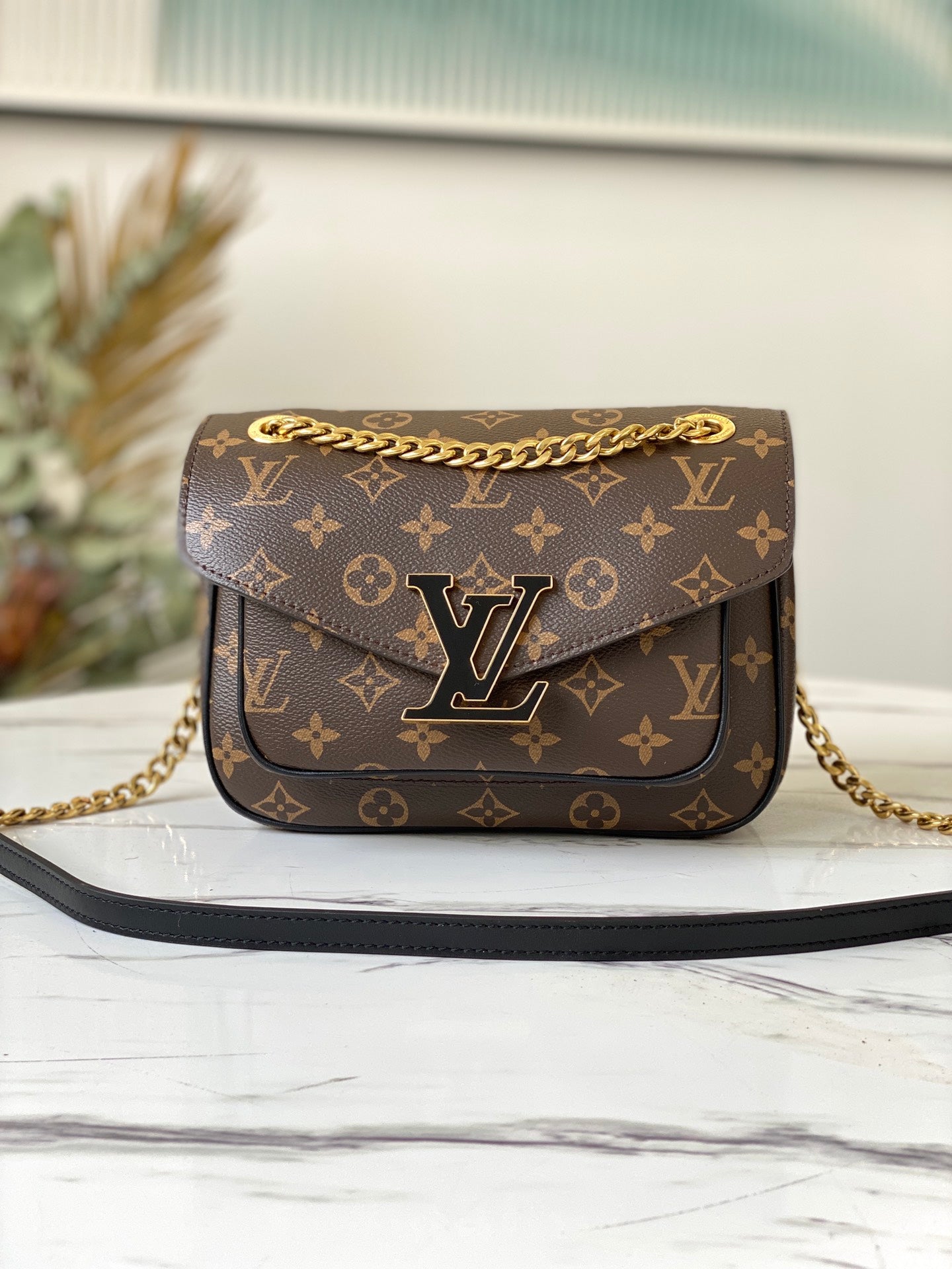 LV M45592 NeoMonceau手袋-老花紅色內裡