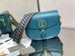 Dior Bobby-大號27cm-深海藍牛皮