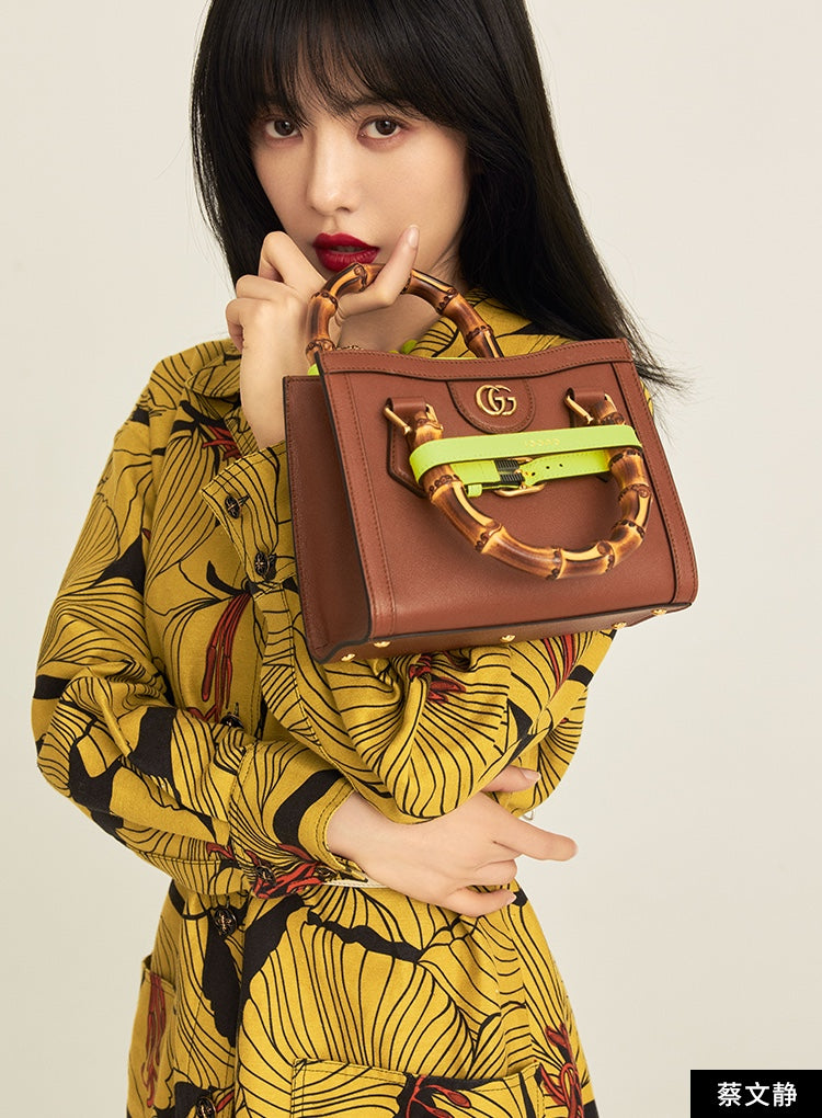 古G家-Diana 迷你手提袋-復古竹節托特包 20*16*10cm
