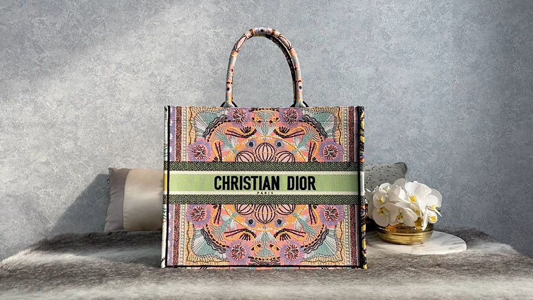 Dior Book Tote-大號41.5cm-多色花朵
