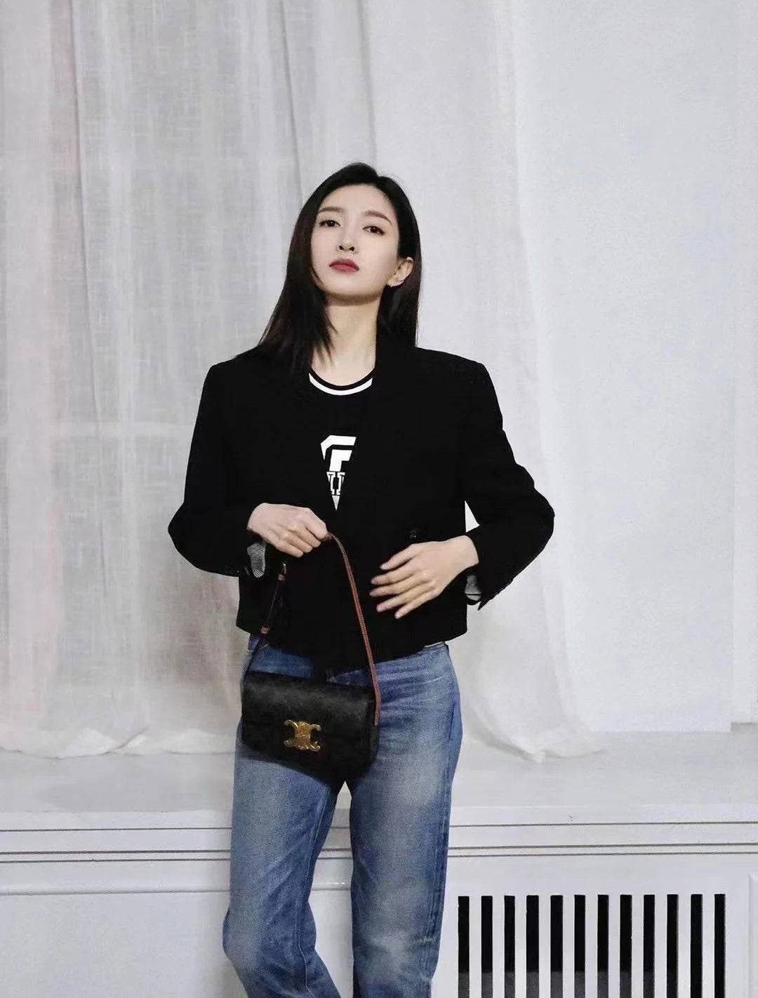 Celine Triomphe老花腋下包