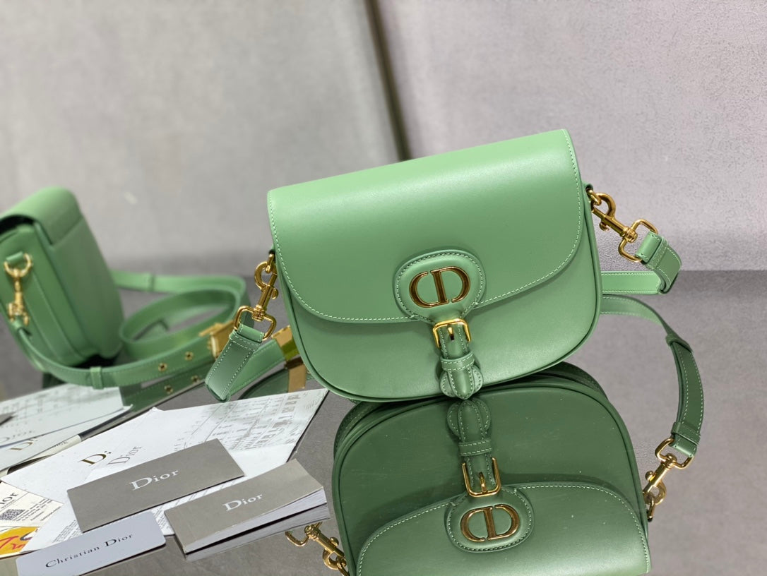 Dior Bobby-中號22cm-薄荷綠牛皮