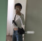 普P家-hobo包 尼龍布 黑色 上身圖