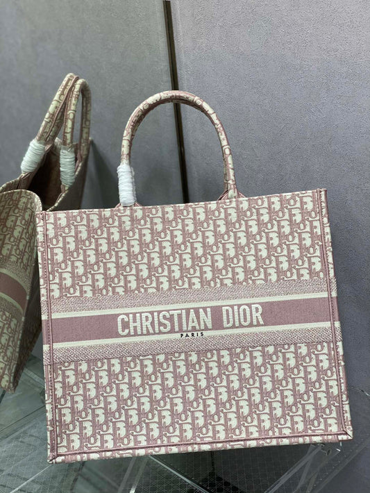 Dior Book Tote-大號41.5cm-粉色老花