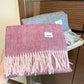 巴B家-頂級羊絨刺繡圍巾42*180cm 粉色