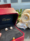 Cartier 牛角珍珠耳環