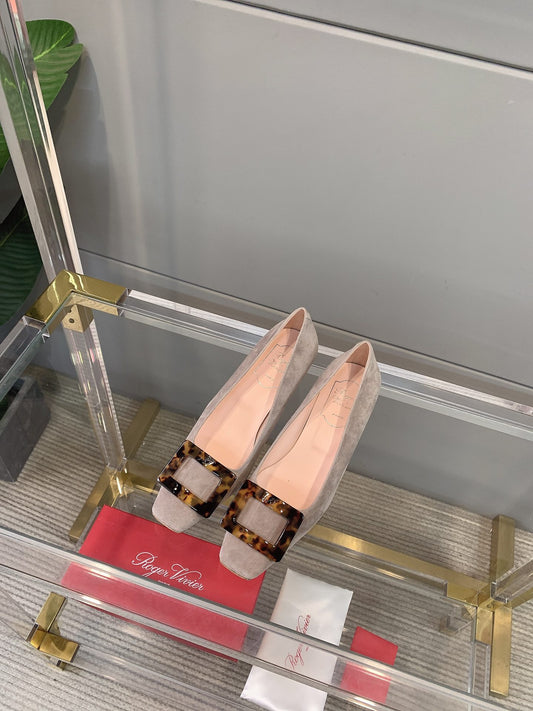 Roger Vivier Belle玳瑁扣方頭鞋