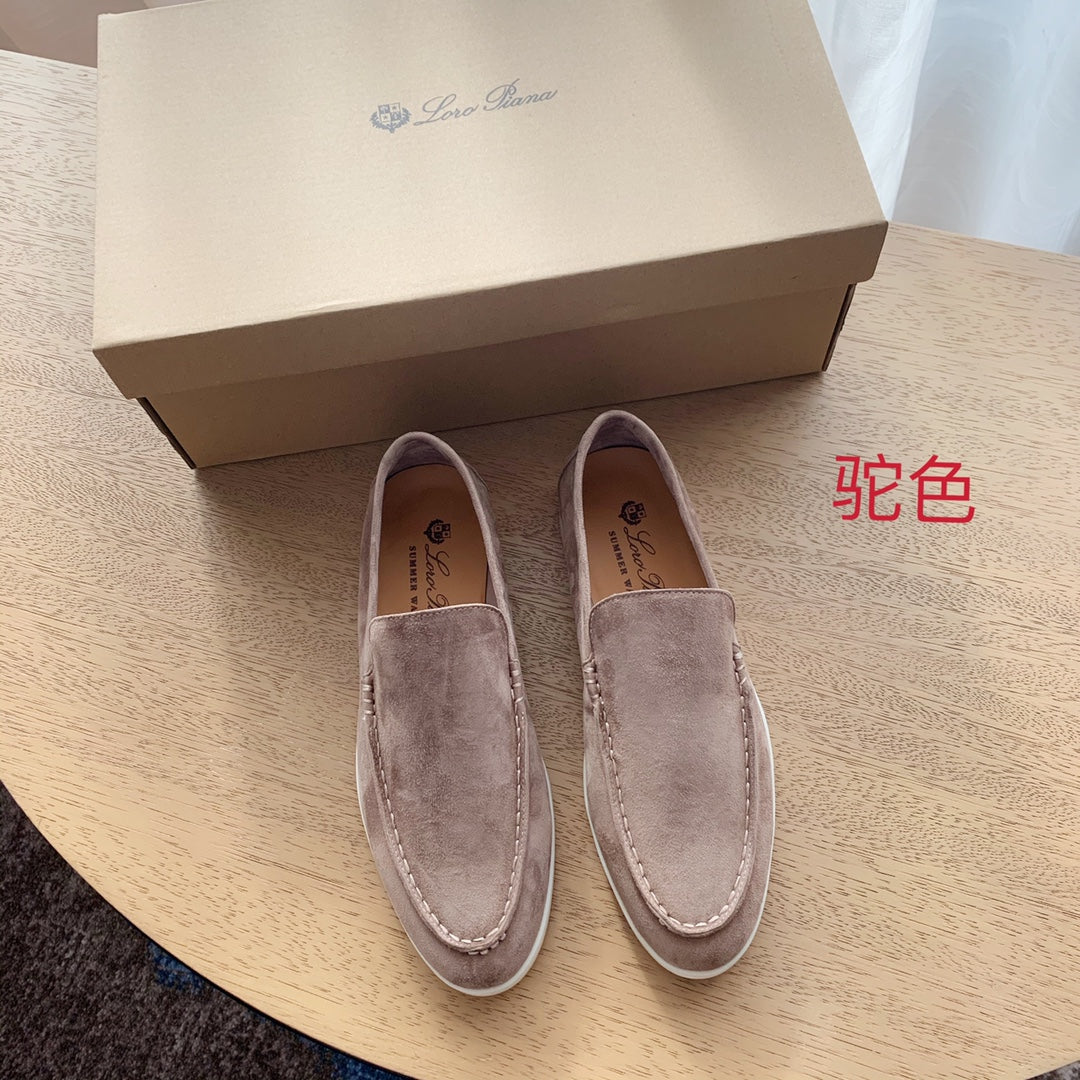 Loro p1ana-羊絨復古平地鞋 駝色