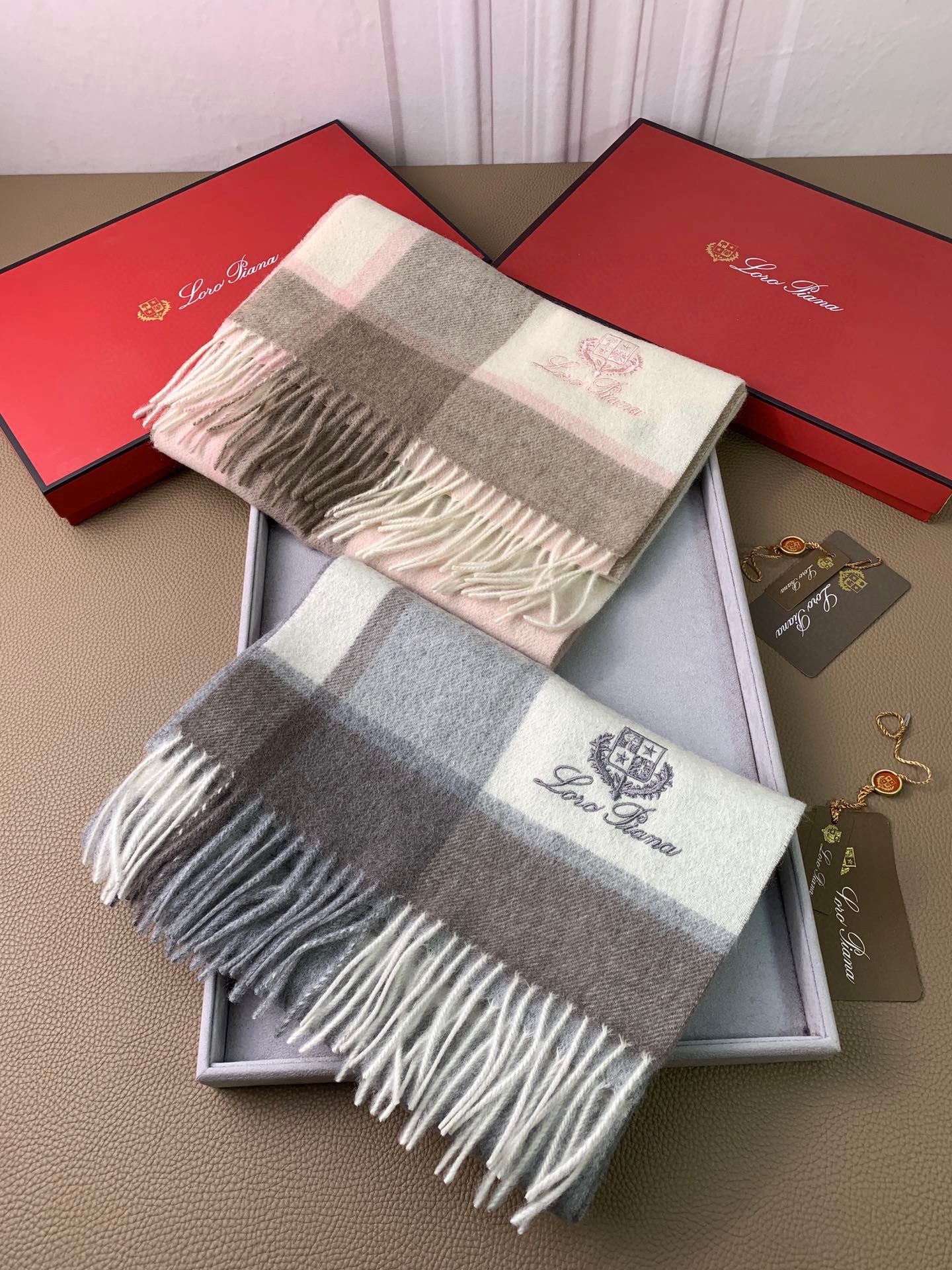 L-Piana-水波紋羊絨圍巾 30*180cm