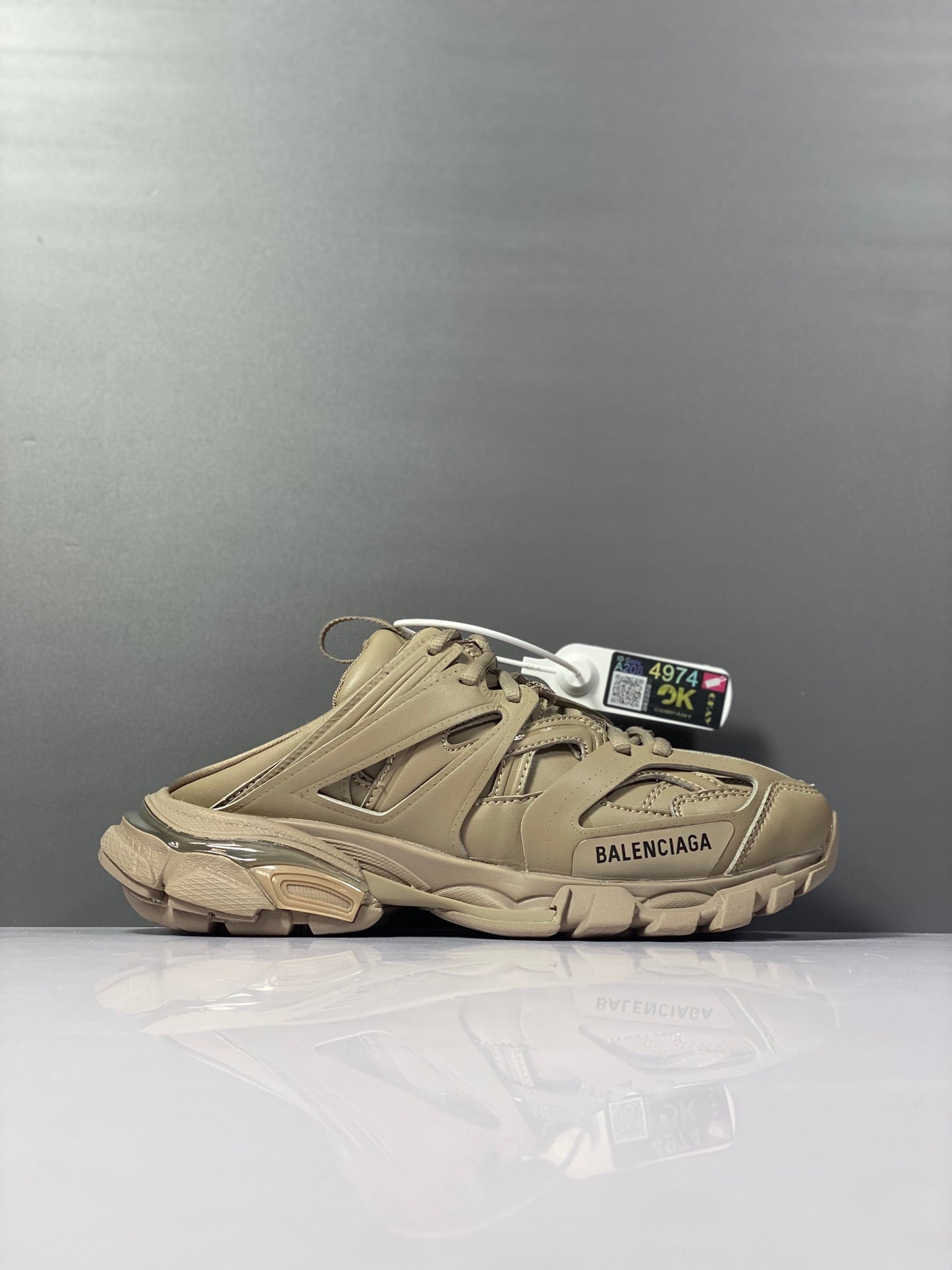巴黎世-情侶款-3.0 半拖 Sneaker Tess s.Gomma MAILLE WHITEORANGE