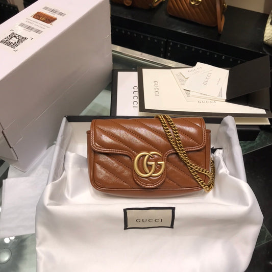 古G家-Mini Marmont-焦糖色