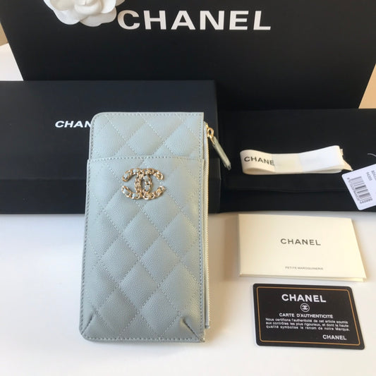Chanel 拉鍊長夾卡包-扁長夾