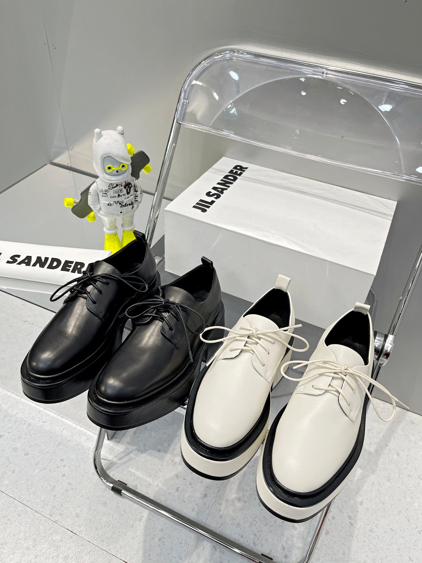 Jil sander-2022秋冬新款 淺口繫帶單鞋