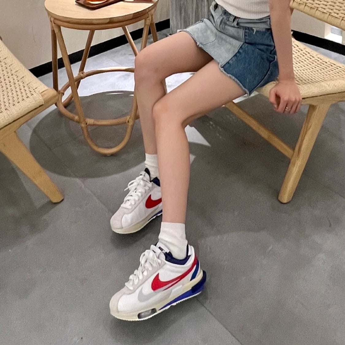 N1KE-Sacai x Nike Zoom Cortez SP 白藍紅