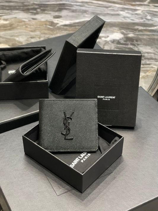 YSL 男士短款單隔層錢包