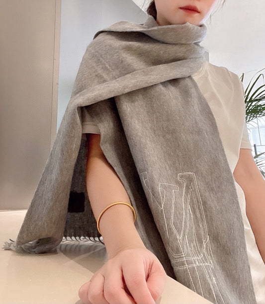 路L家-羊絨圍巾 30*180cm 男女同款