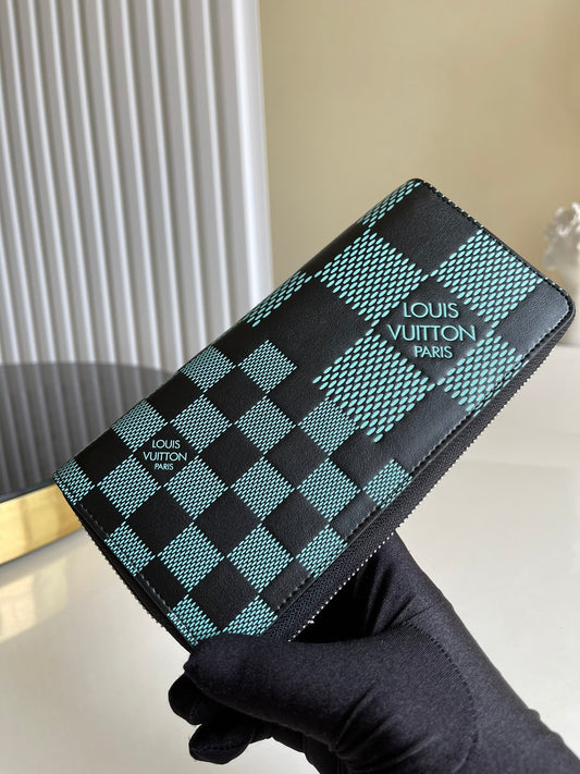 LV M60442 綠格 Zippy Vertical 男款長夾