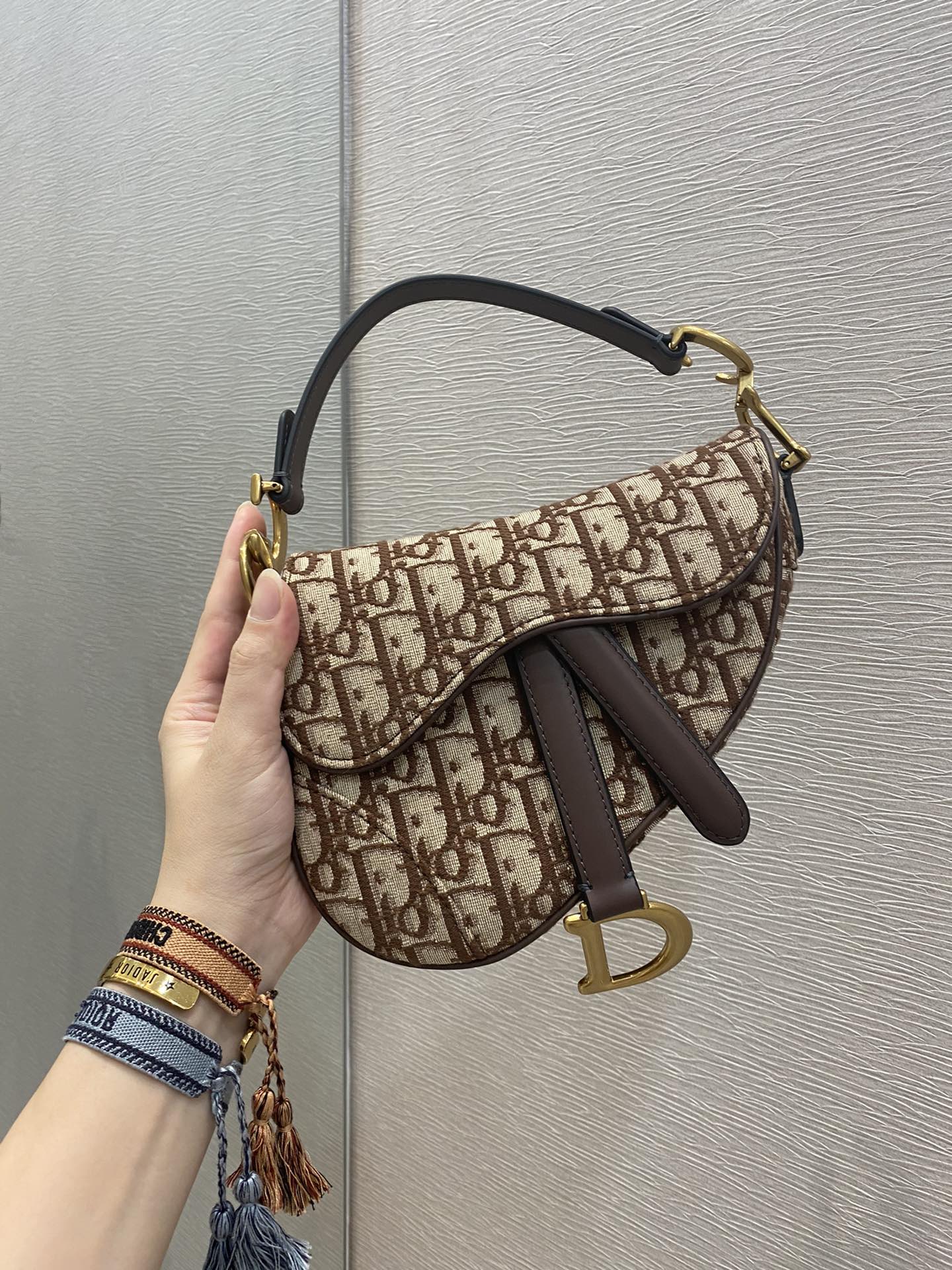 Dior Saddle 馬鞍包-小號咖啡棕色-19.5cm