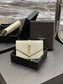 YSL 新品短夾_ 白色金扣