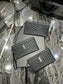 YSL 拉鍊手拿包 扁長夾 黑色金扣