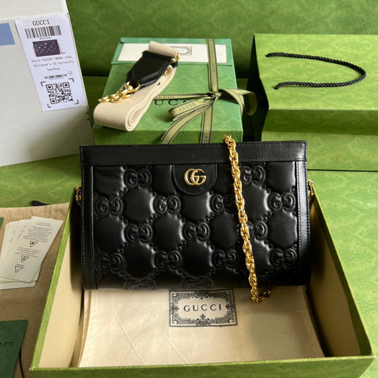 古G家-matelassé皮革單肩包 2x6x17.5cm