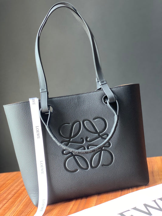 羅L威-Anagram Tote 手袋 荔枝 黑色 小號